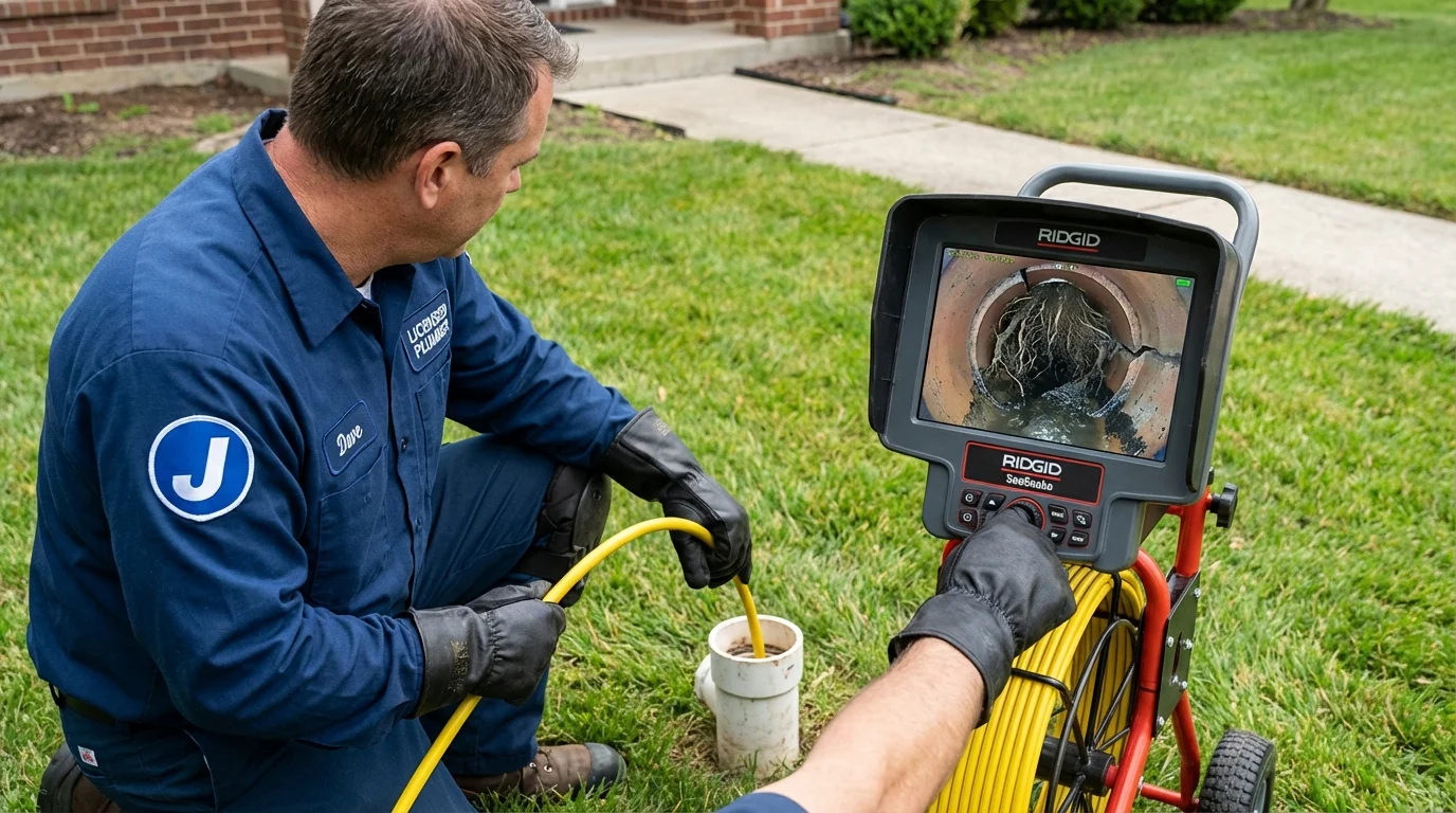 Sewer camera inspection being performed by Johns Plumbing LLC in Minturn