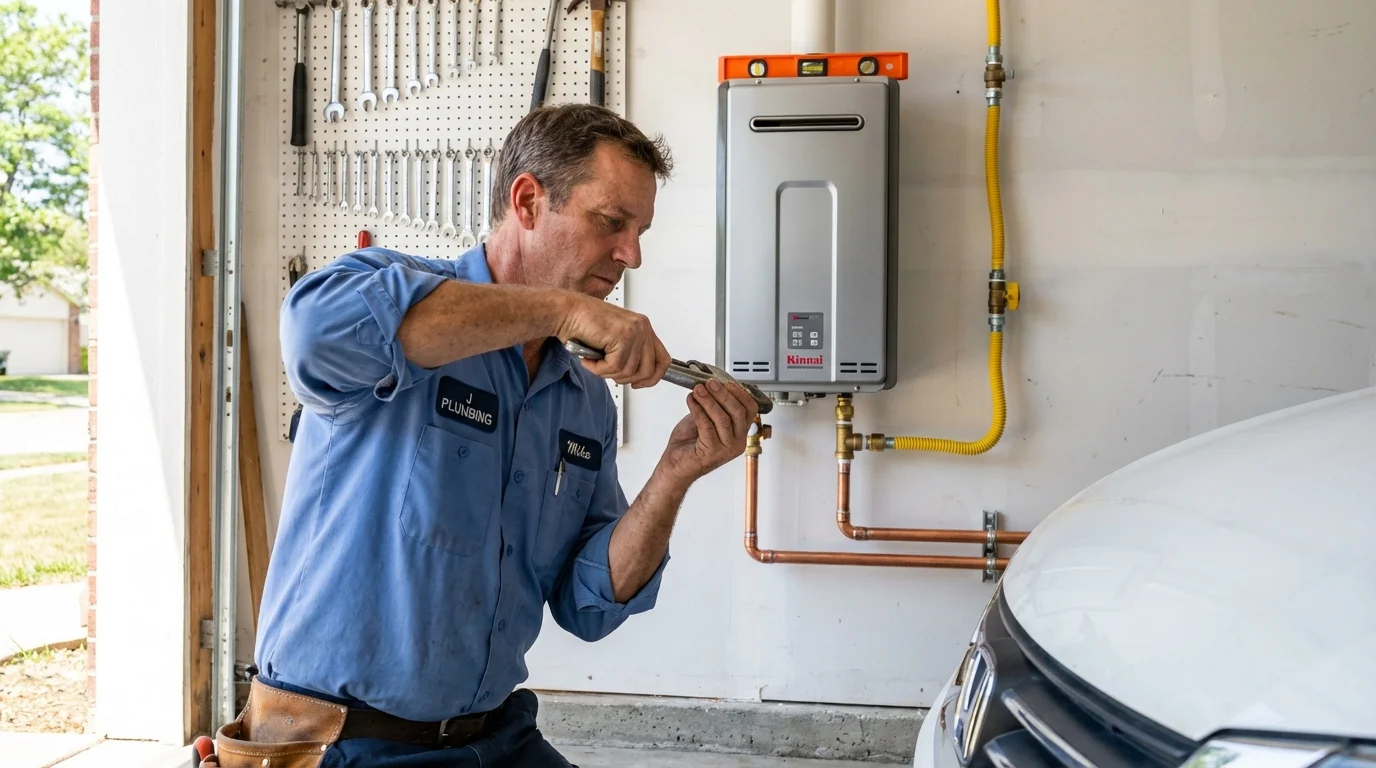 Tankless water heater installation by a Johns Plumbing LLC plumber in Minturn